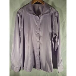 JVER Mens Lavender Purple Long Sleeve Button Down Dress Shirt 3XL Italian Design